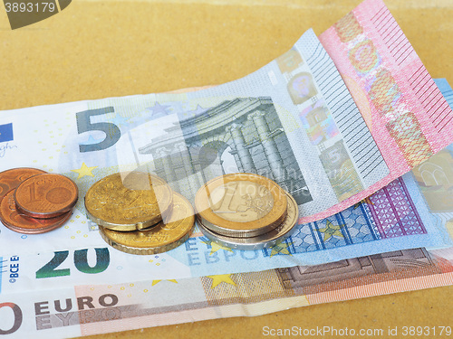 Image of Euro coins and notes