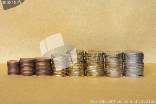 Image of Euro coins pile