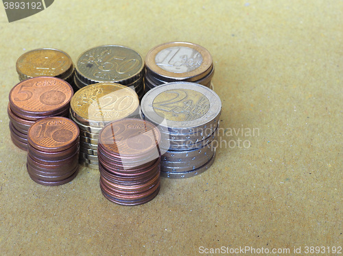 Image of Euro coins pile