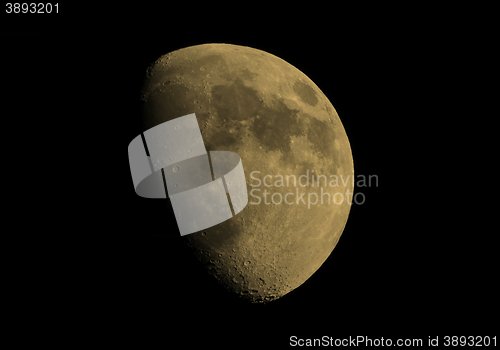 Image of Gibbous moon sepia