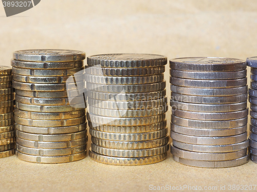 Image of Euro coins pile