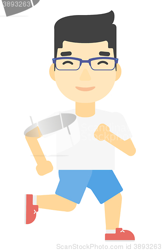 Image of Sportive man jogging.