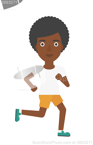 Image of Sportive woman jogging.