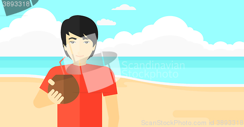 Image of Man drinking cocktail.