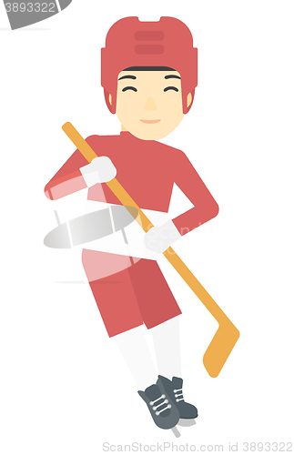 Image of Ice-hockey female player.