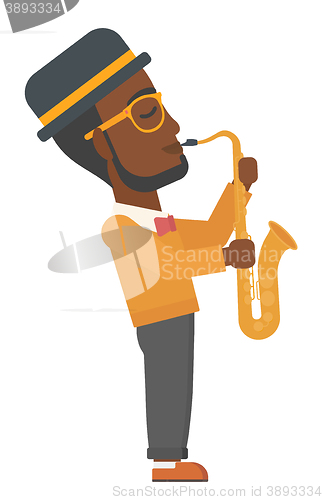 Image of Man playing saxophone.