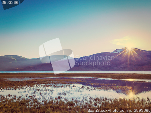 Image of Sunrise at Tso Moriri. Ladakh, India