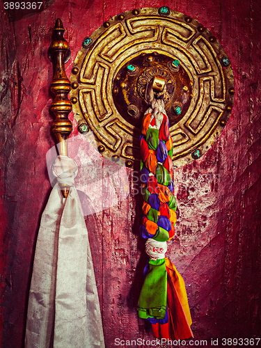 Image of Door handle of Buddhist monastery