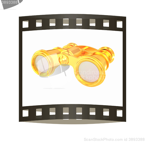 Image of binoculars. The film strip