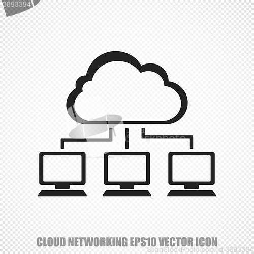 Image of Cloud computing vector Cloud Network icon. Modern flat design.