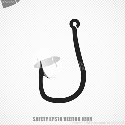 Image of Security vector Fishing Hook icon. Modern flat design.