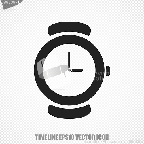 Image of Timeline vector Hand Watch icon. Modern flat design.