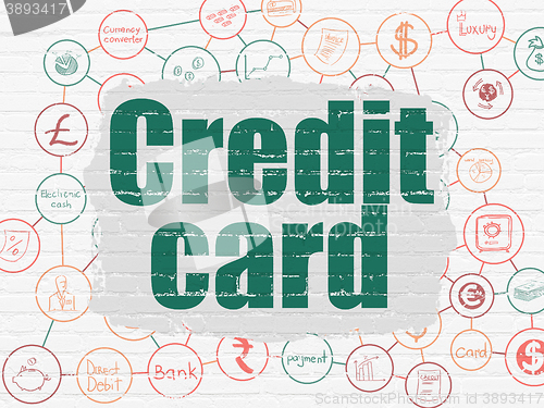 Image of Money concept: Credit Card on wall background