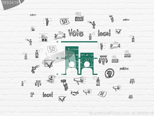 Image of Political concept: Election on wall background