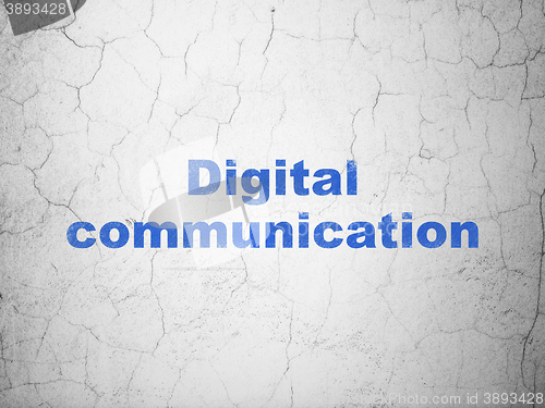 Image of Data concept: Digital Communication on wall background