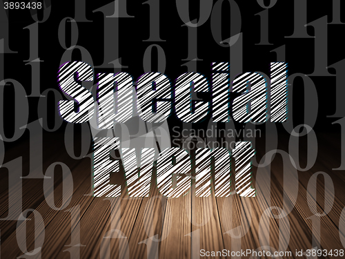 Image of Finance concept: Special Event in grunge dark room