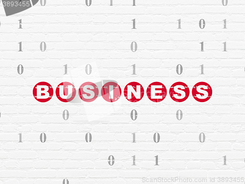 Image of Finance concept: Business on wall background
