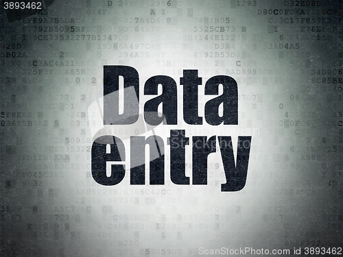 Image of Information concept: Data Entry on Digital Data Paper background