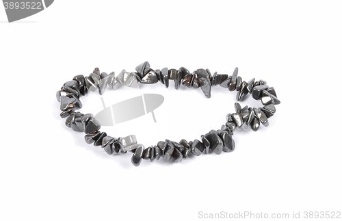 Image of Splintered hematite chain on white background