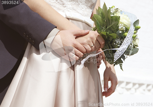 Image of Bridal bouquet Hands