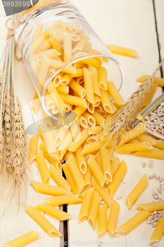 Image of Italian pasta penne with wheat