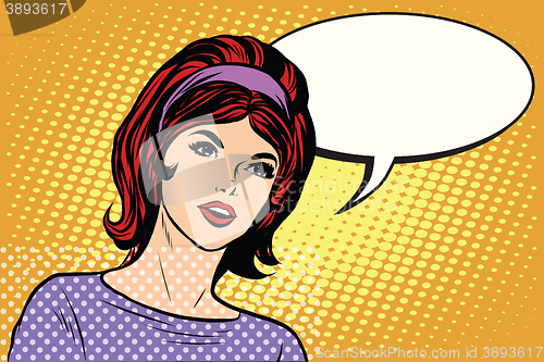 Image of Retro question girl