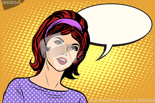 Image of Retro question girl