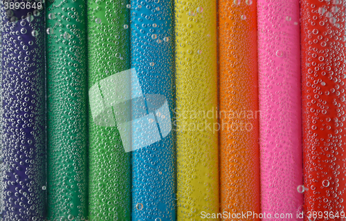 Image of Colorful pencils close-up