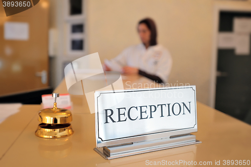 Image of hotel reception desk 