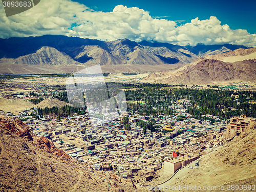 Image of Aerial view of Leh. Ladakh, India