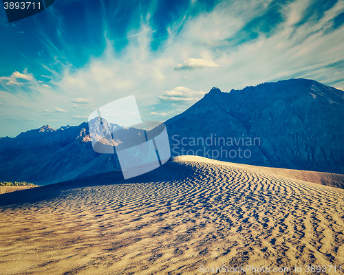 Image of Sand dunes in mountains