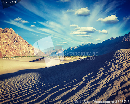 Image of Sand dunes in mountains