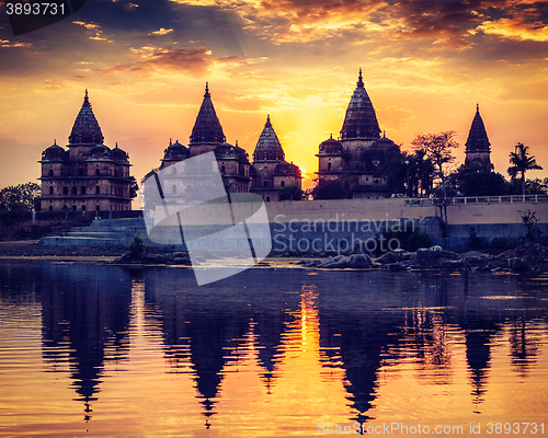 Image of Royal cenotaphs of Orchha, Madhya Pradesh, India