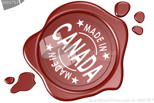 Image of Made in Canada label seal isolated