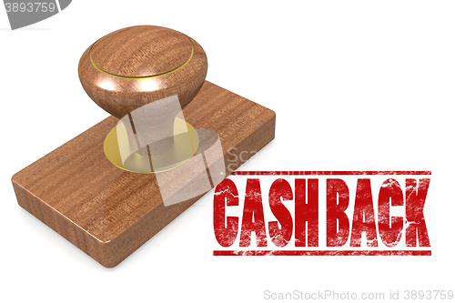 Image of Cash back wooded seal stamp