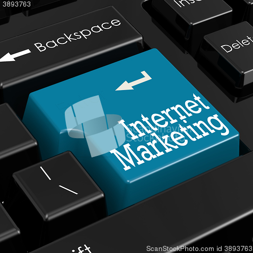 Image of Internet marketing concept. 3D Render.