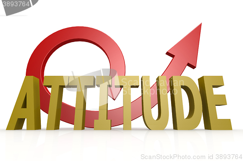 Image of Attitude word with red arrow