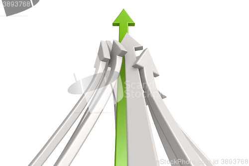 Image of Leading green arrow
