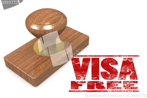 Image of Visa free wooded seal stamp