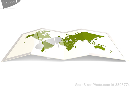 Image of Green world map