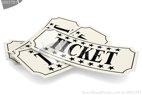 Image of Ticket paper isolated