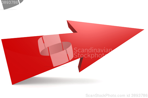 Image of Red arrow, isolated with white background