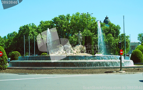 Image of Neptune Fountain Plaza de C?novas del Castillo on Paseo del Prad