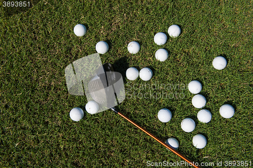 Image of golf balls background