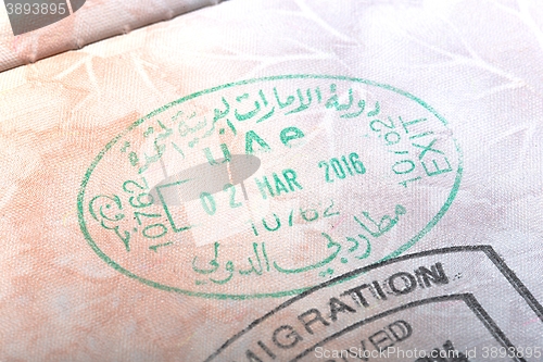 Image of United Arab Emirates Passport Stamp