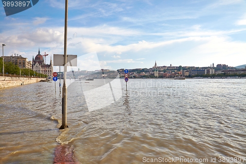 Image of Flooded street in Budapest