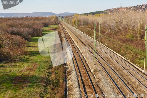 Image of Railway tracks to the distance