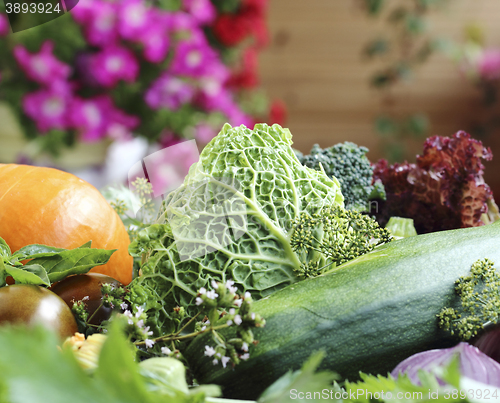 Image of Ripe fresh vegetables close up