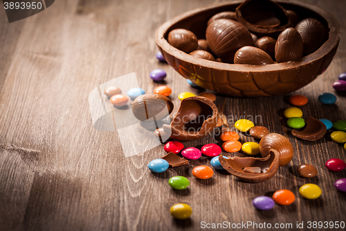 Image of Easter chocolate background