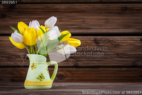 Image of Fresh tulips from garden